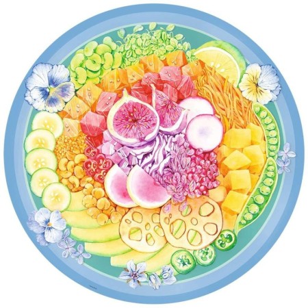 Puzzle Cerc Bol Cu Fructe Si Legume, 500 Piese Ravensburger - 1